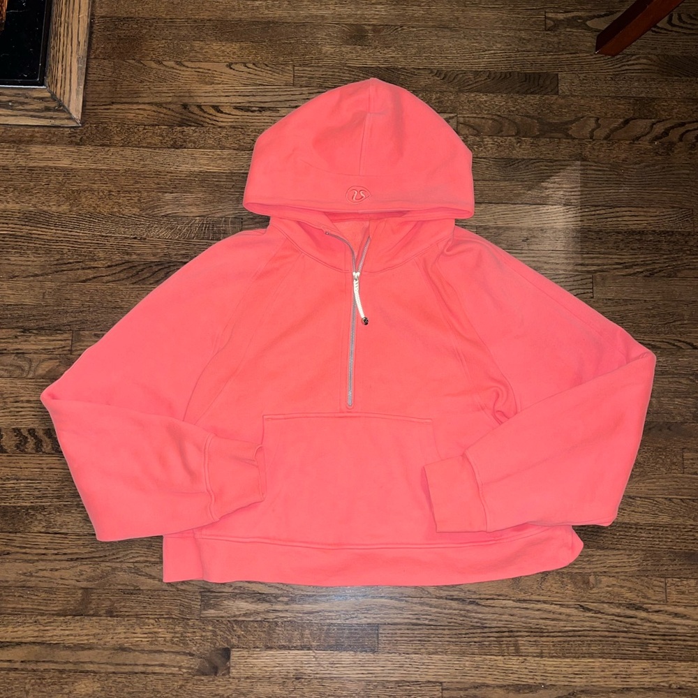 Lululemon Scuba Half Zip Hoodie Size XL/XXL in pink!